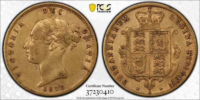 Australia 1879 Sydney Half Sovereign PCGS XF45 RBA